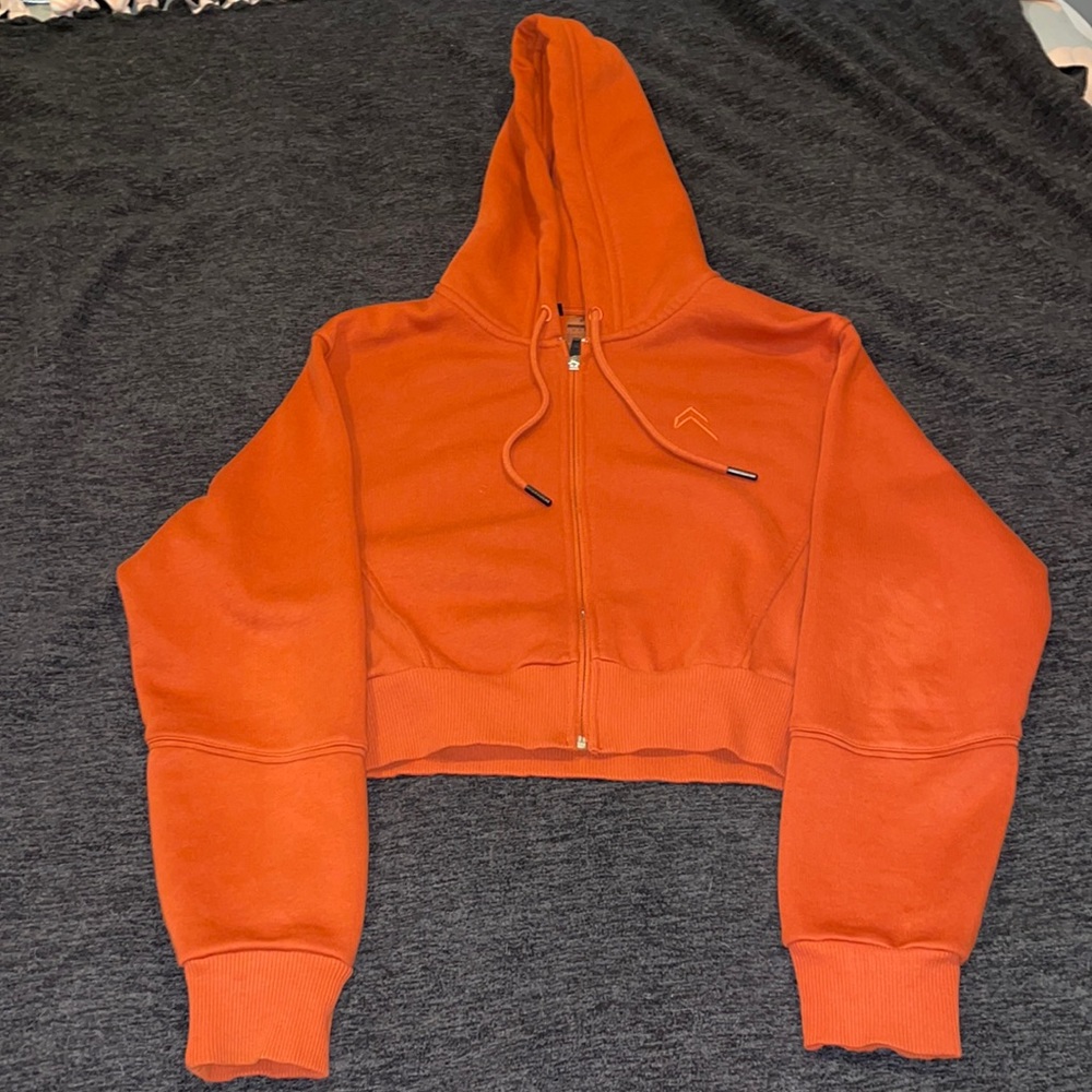 Oner Active Zipped Crop Hoodie (Warm Copper)